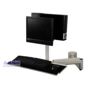 LCD大型支臂鍵盤螢幕架 GM970CA,支臂可掛CPU支架,液晶顯示器可以傾斜和旋轉,支臂可伸縮調整,長度範圍約1390mm,承重10公斤