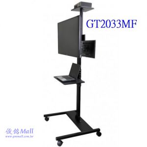 GT2033MF 適用32~65吋兩面雙用可移動式液晶電視立架+電腦螢幕適用13~27吋,架子總承重100公斤電視,電視螢幕可水平旋轉±90度,可做10度俯仰角度,台灣製品